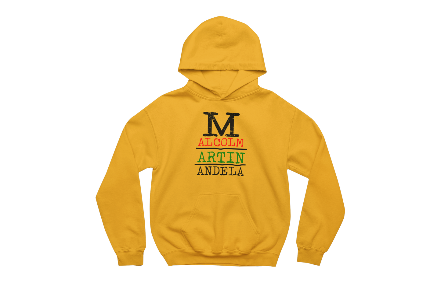 MALCOLM MARTIN MANDELA Legacy Hoodie: A Tribute to Black Leadership
