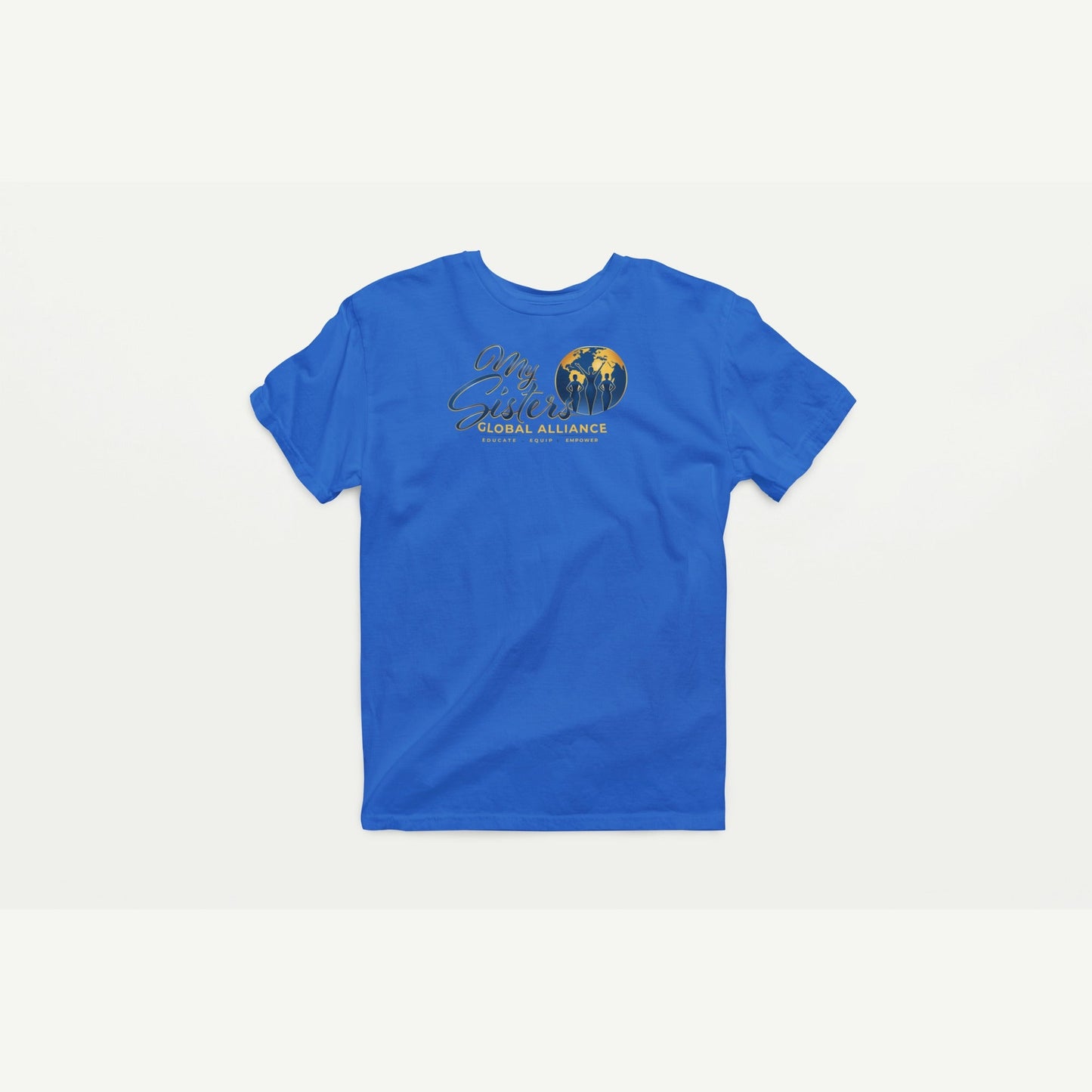 My Sisters Global Alliance gold logo Softstyle tee in royal