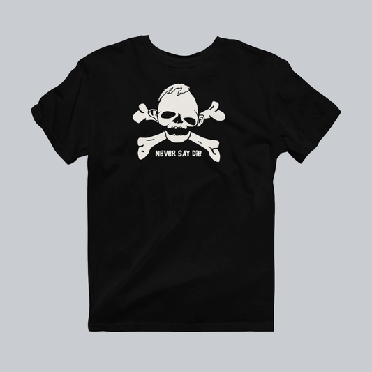 Never Say Die Premium Graphic Tee in black by Phat & Nerdy