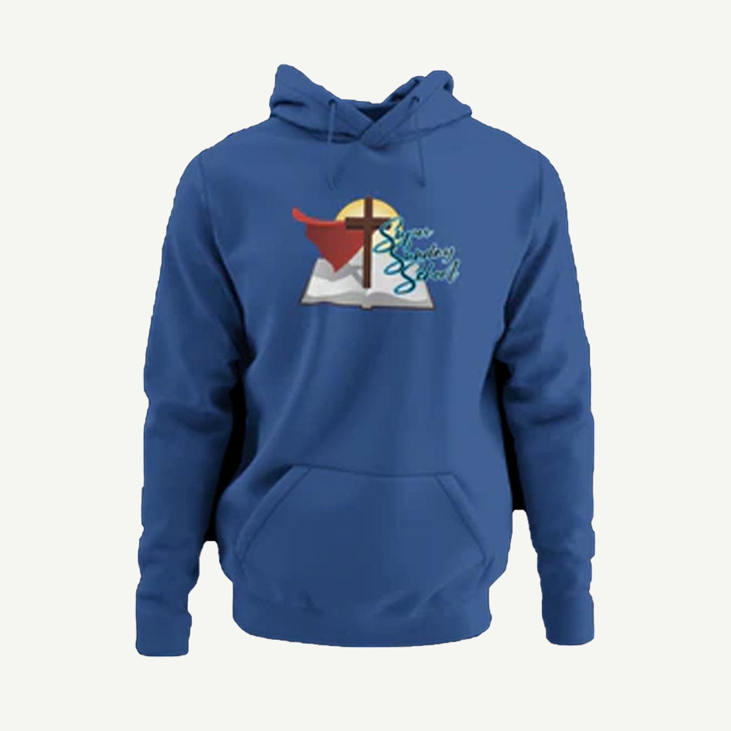 Super Sunday School hoodie in royal blue