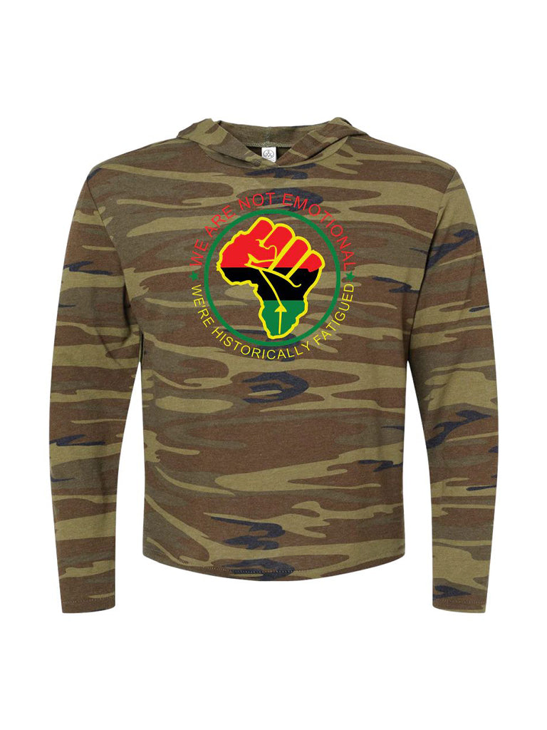 We Are Not Emotional: Vintage Jersey Keeper Hooded Pullover