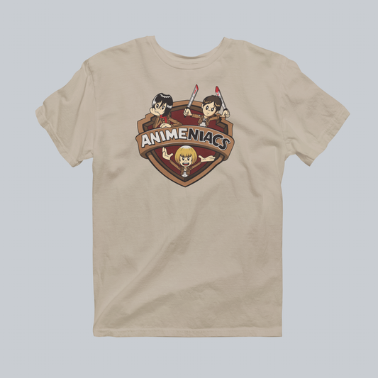 AniMENiacs: We Are the Titans Premium Graphic Tee in sand