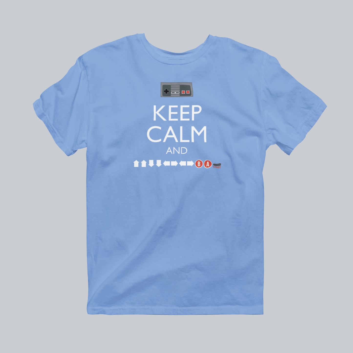 Keep Calm Premium Graphic Tee in carolina blue