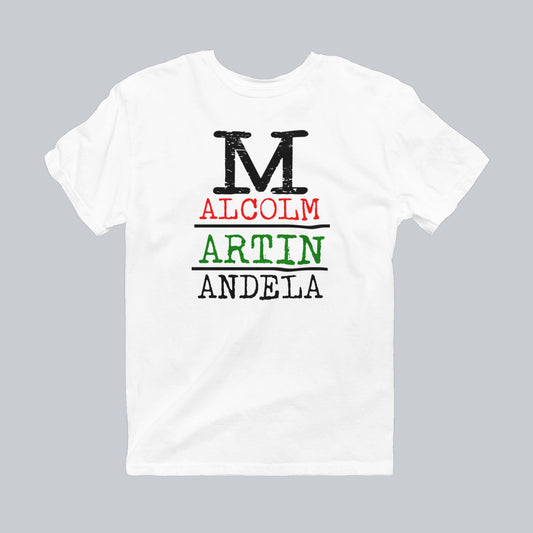 MALCOLM MARTIN MANDELA Legacy Premium T-Shirt in White