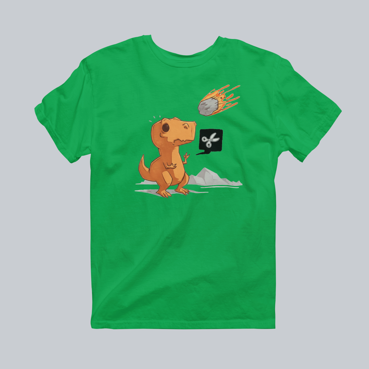 Scissors Paper Rock Premium Graphic Tee in irish green
