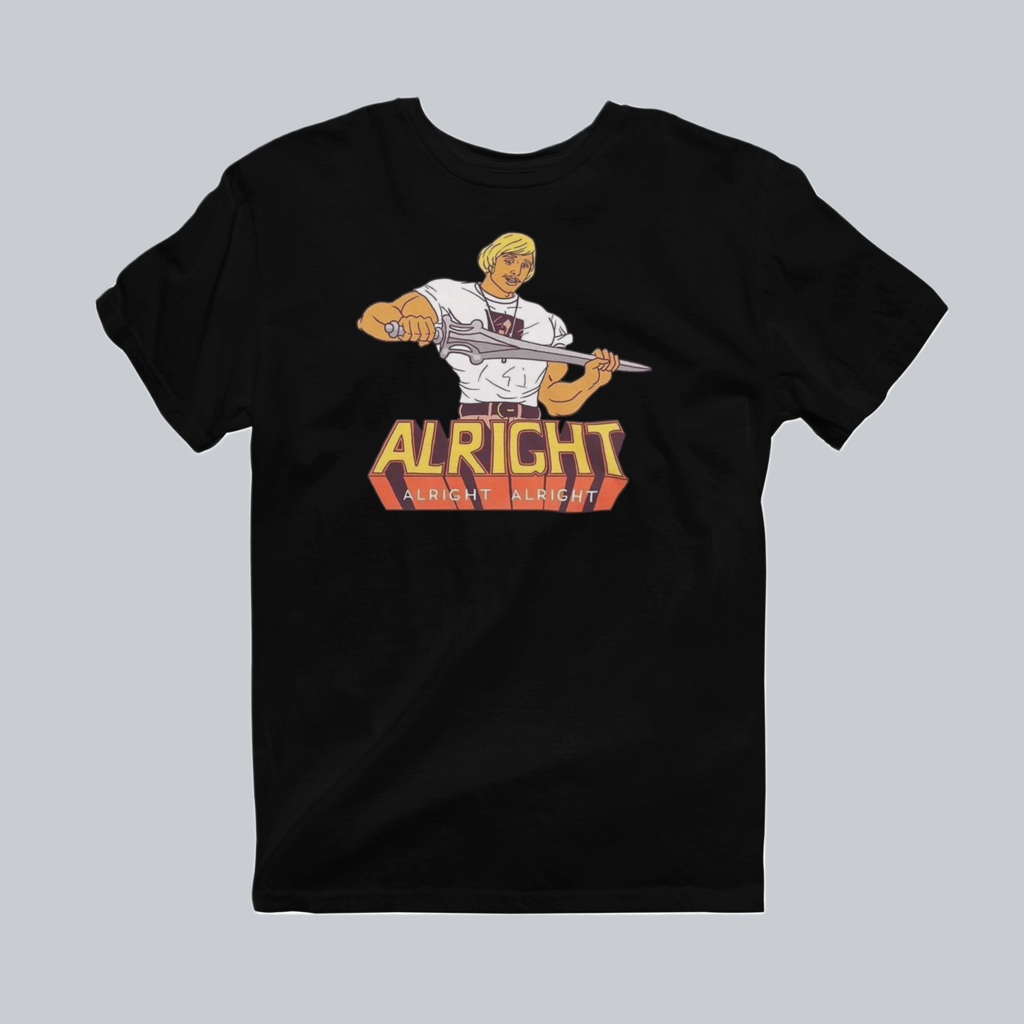 Alright Alright Premium Graphic Tee in black by Phat & Nerdy