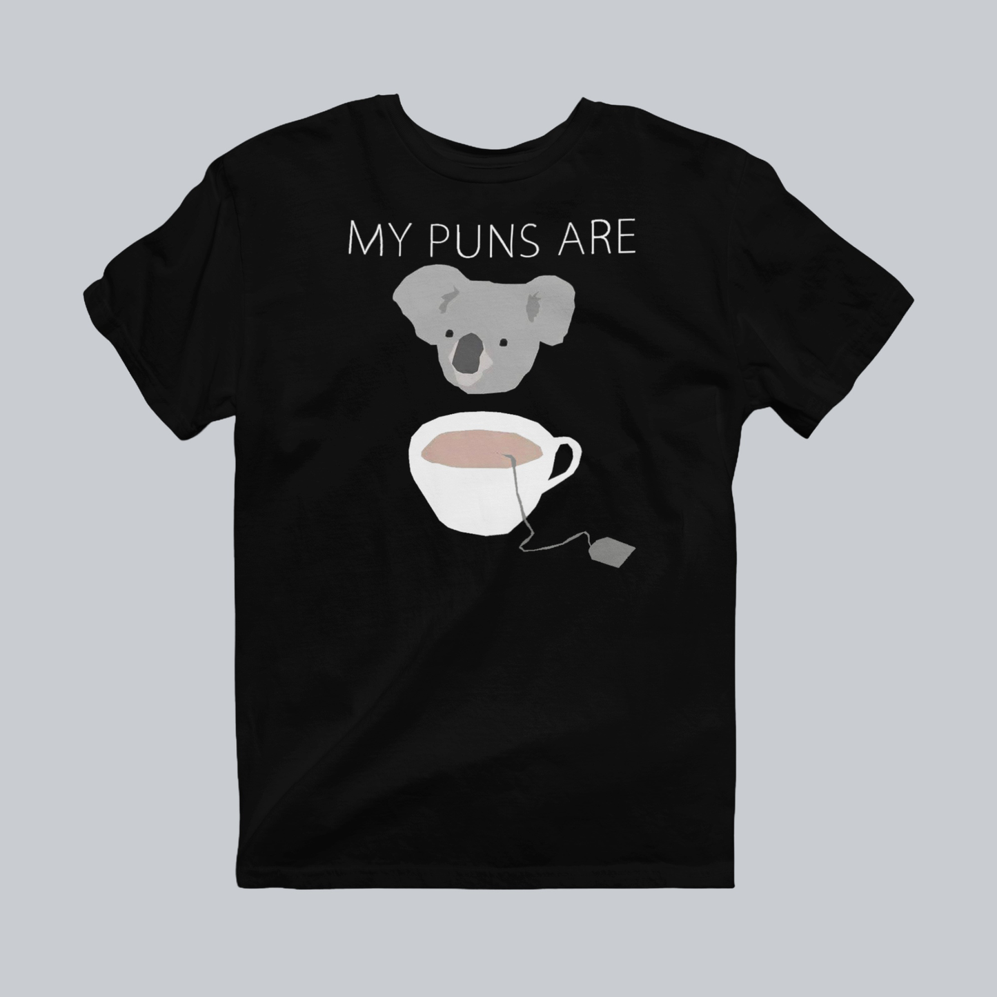 Koala Tea Premium Graphic Tee in black by Phat & Nerdy