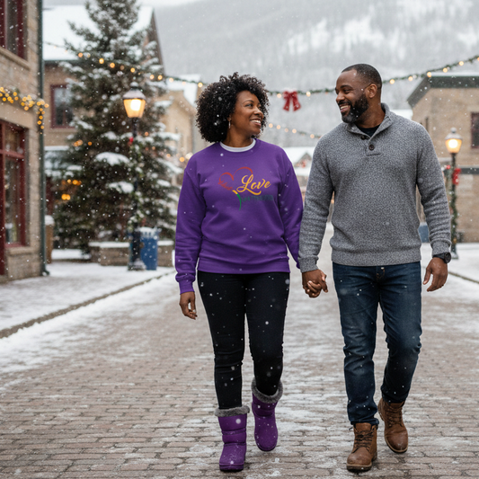 Black Love Matters premium crewneck sweatshirt lifestyle hero image