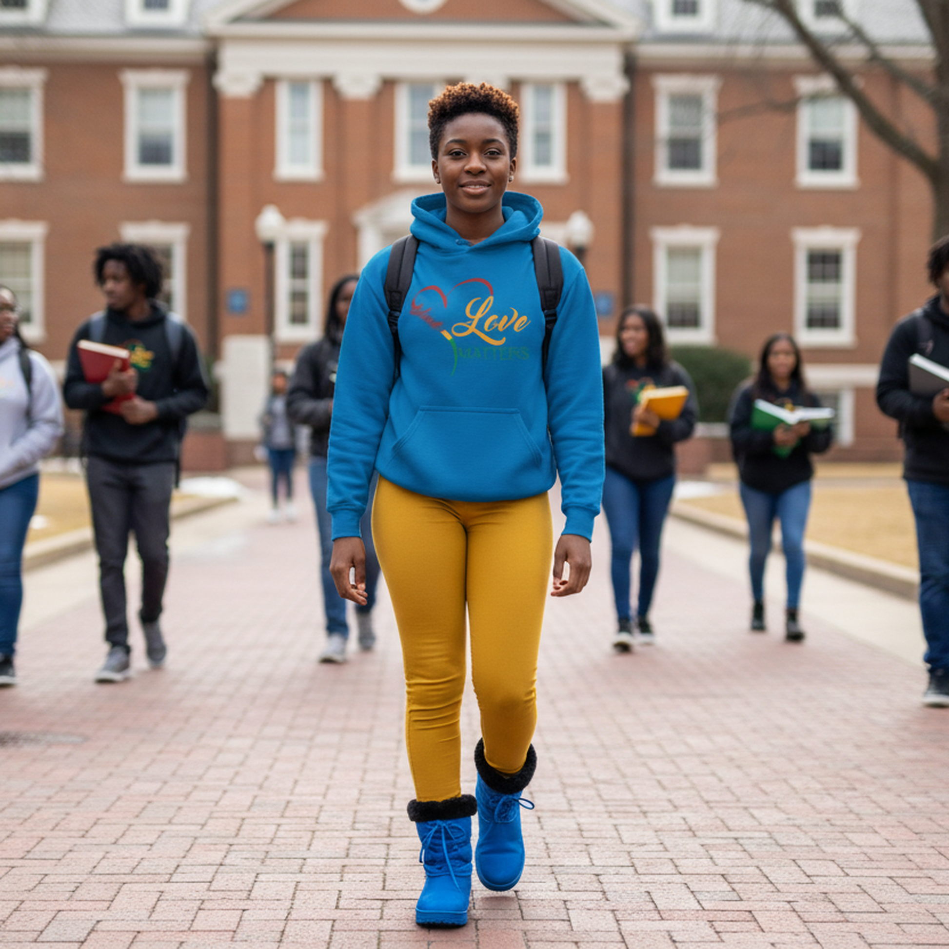 Black Love Matters premium hoodie lifestyle hero image