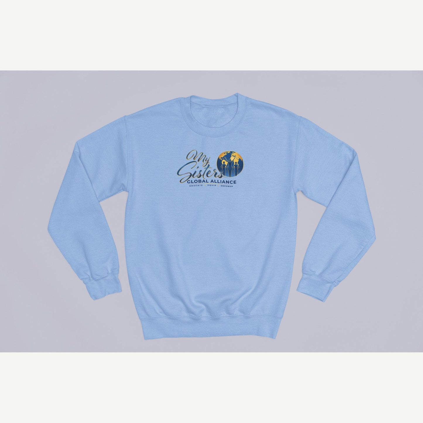 My Sisters Global Alliance blue logo sweatshirt in Carolina blue