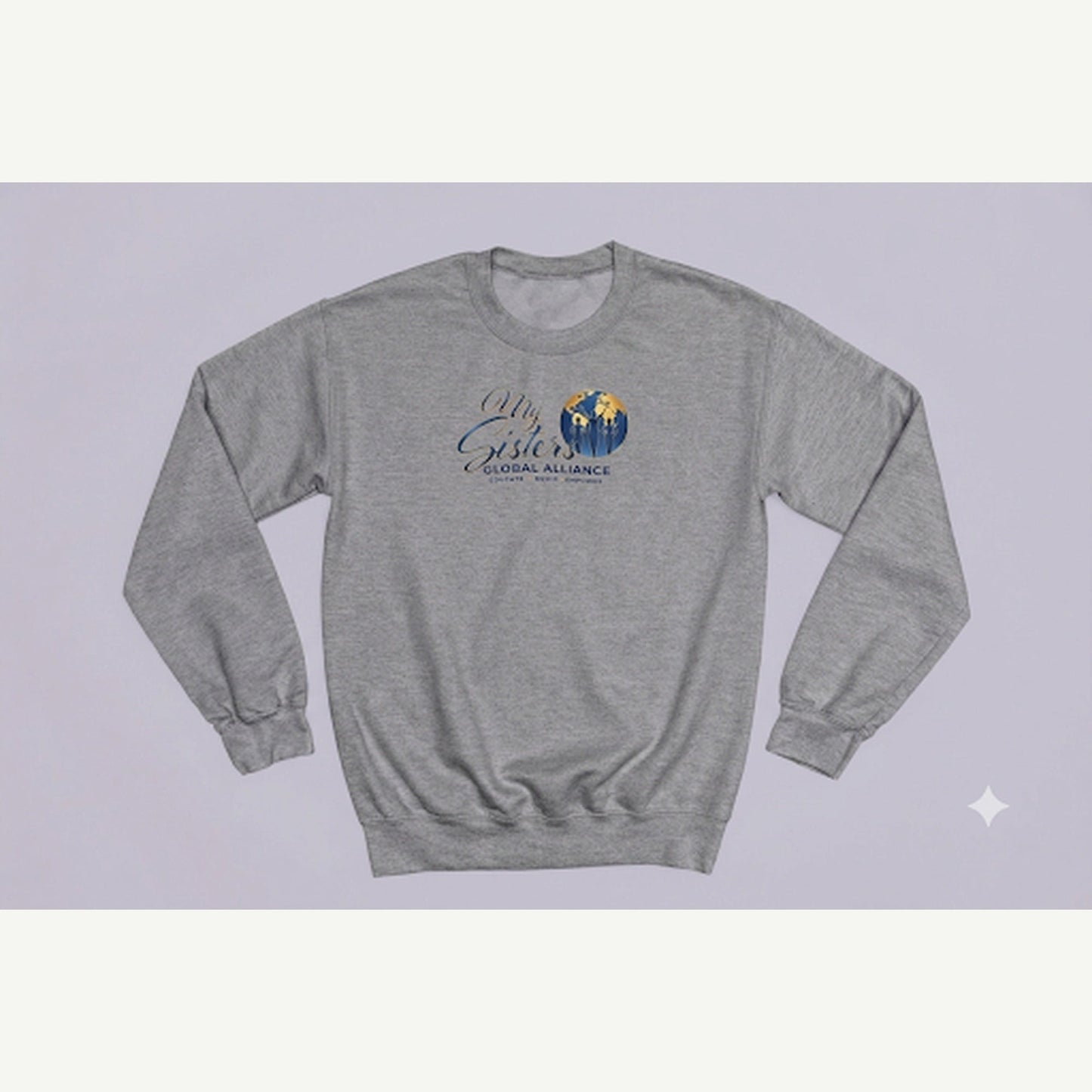 My Sisters Global Alliance blue logo sweatshirt in sports gray