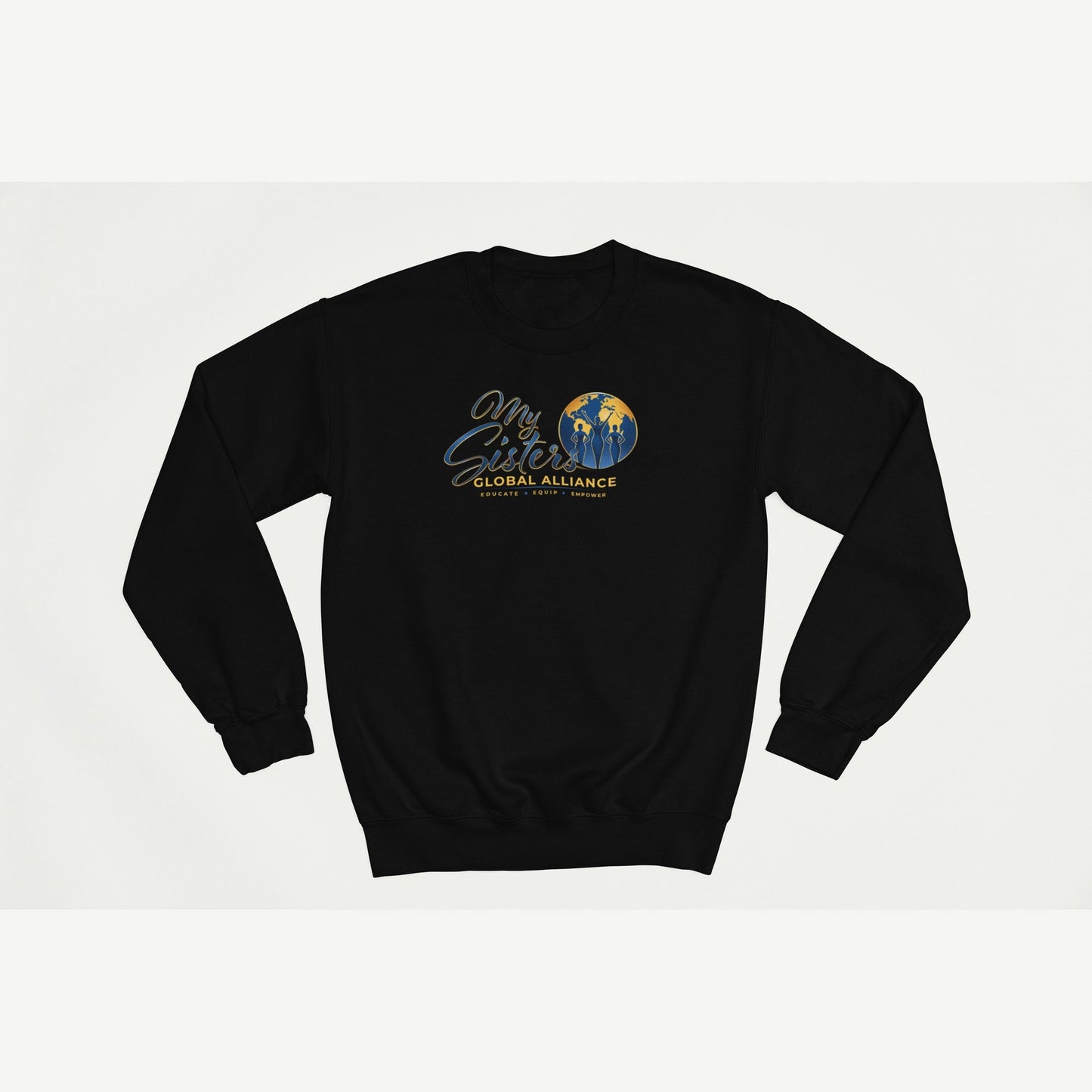 My Sisters Global Alliance gold logo sweatshirt in black