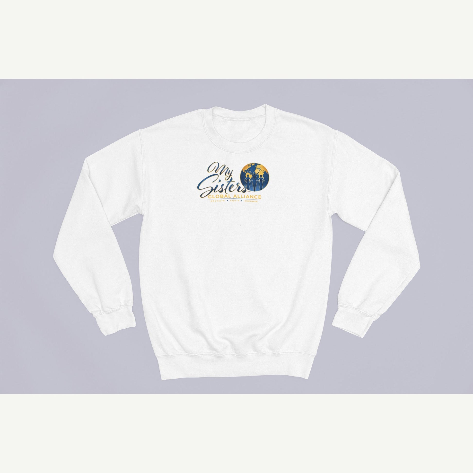 My Sisters Global Alliance gold logo sweatshirt in white