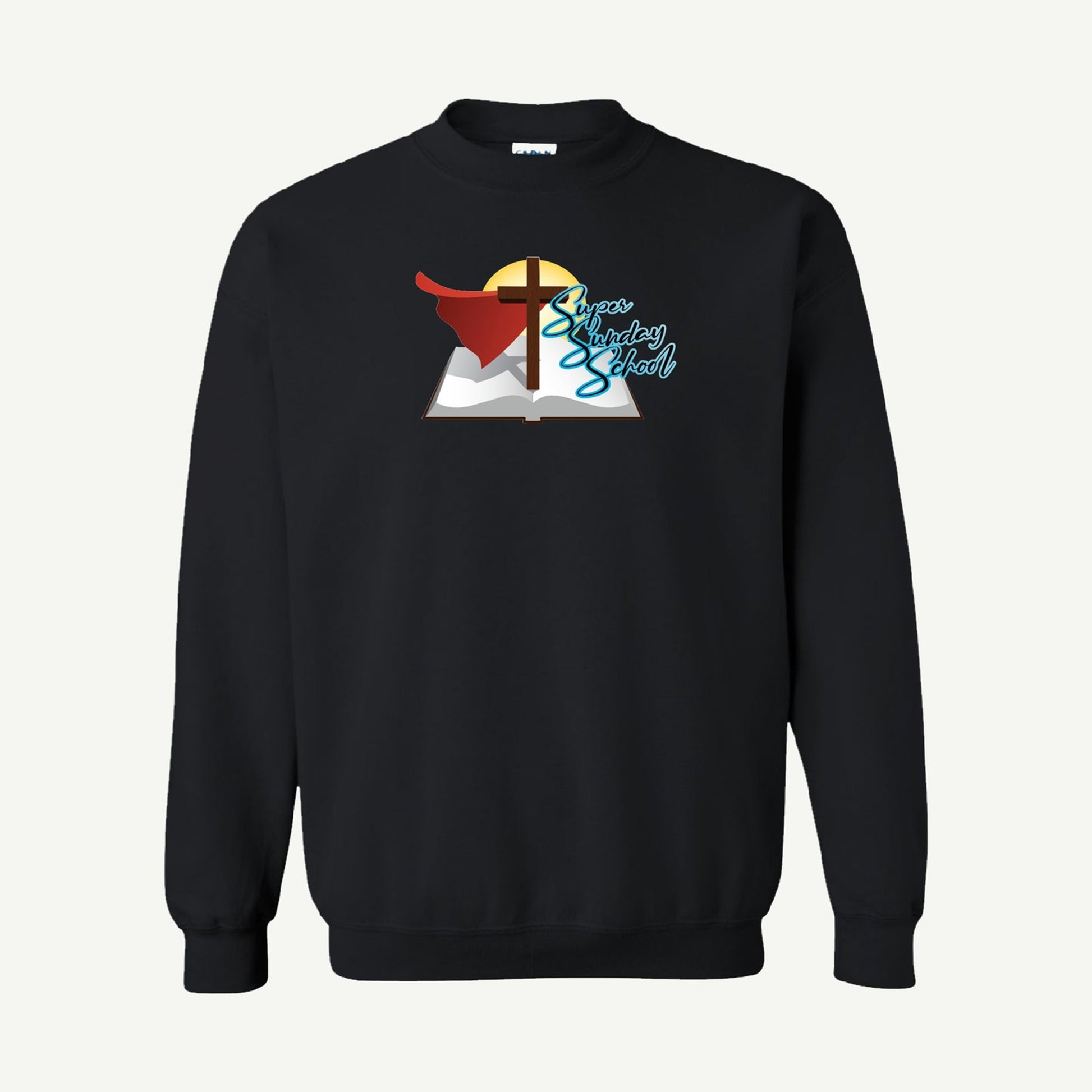 Super Sunday School premium crewneck sweatshirt in black