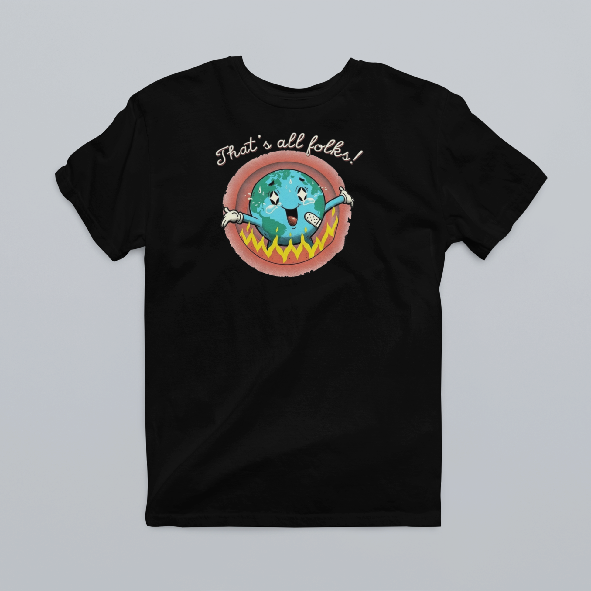That's All Folks! Premium Graphic Tee in black by Phat & Nerdy