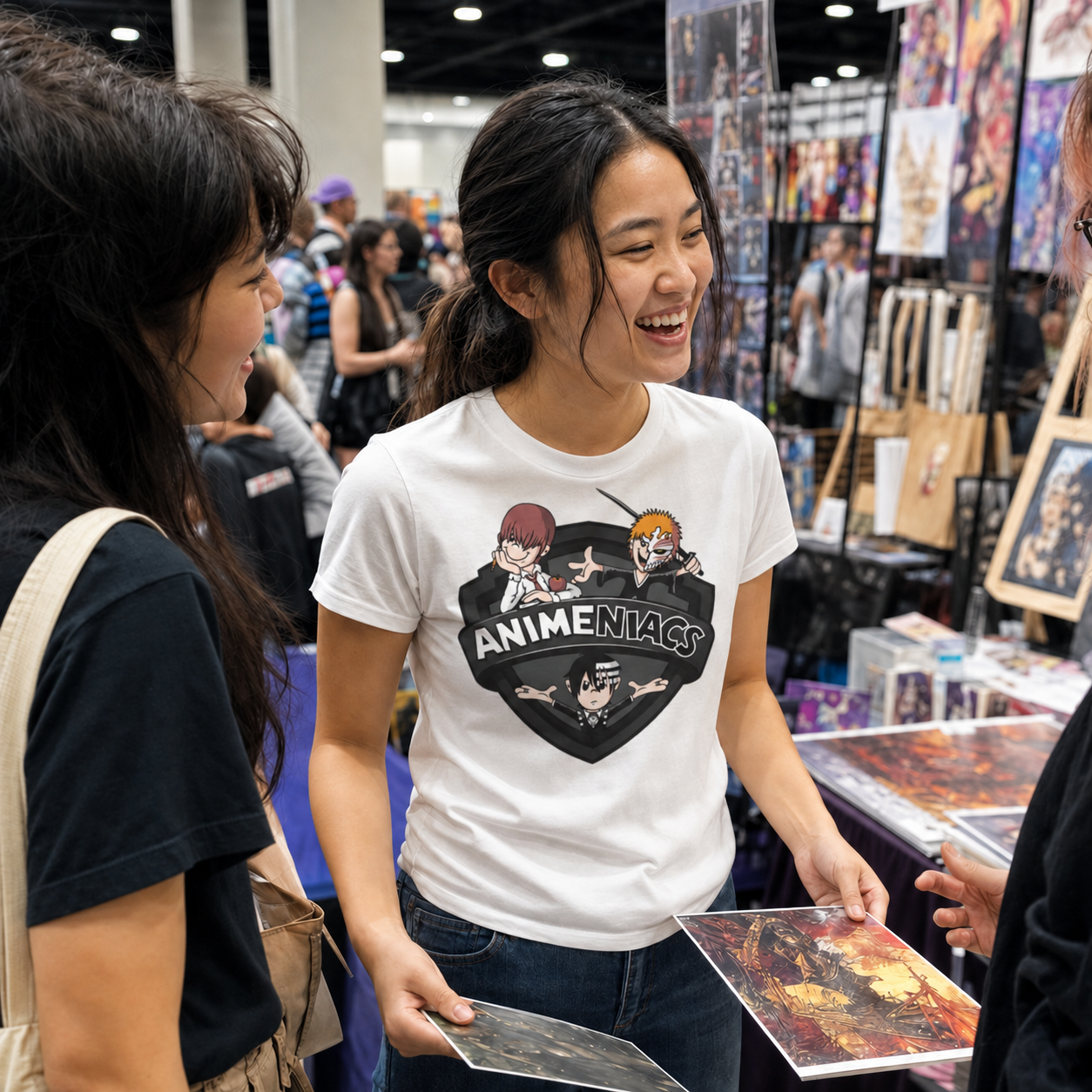 AniMENiacs: Afterlife Honors Society Premium Graphic Tee lifestyle image