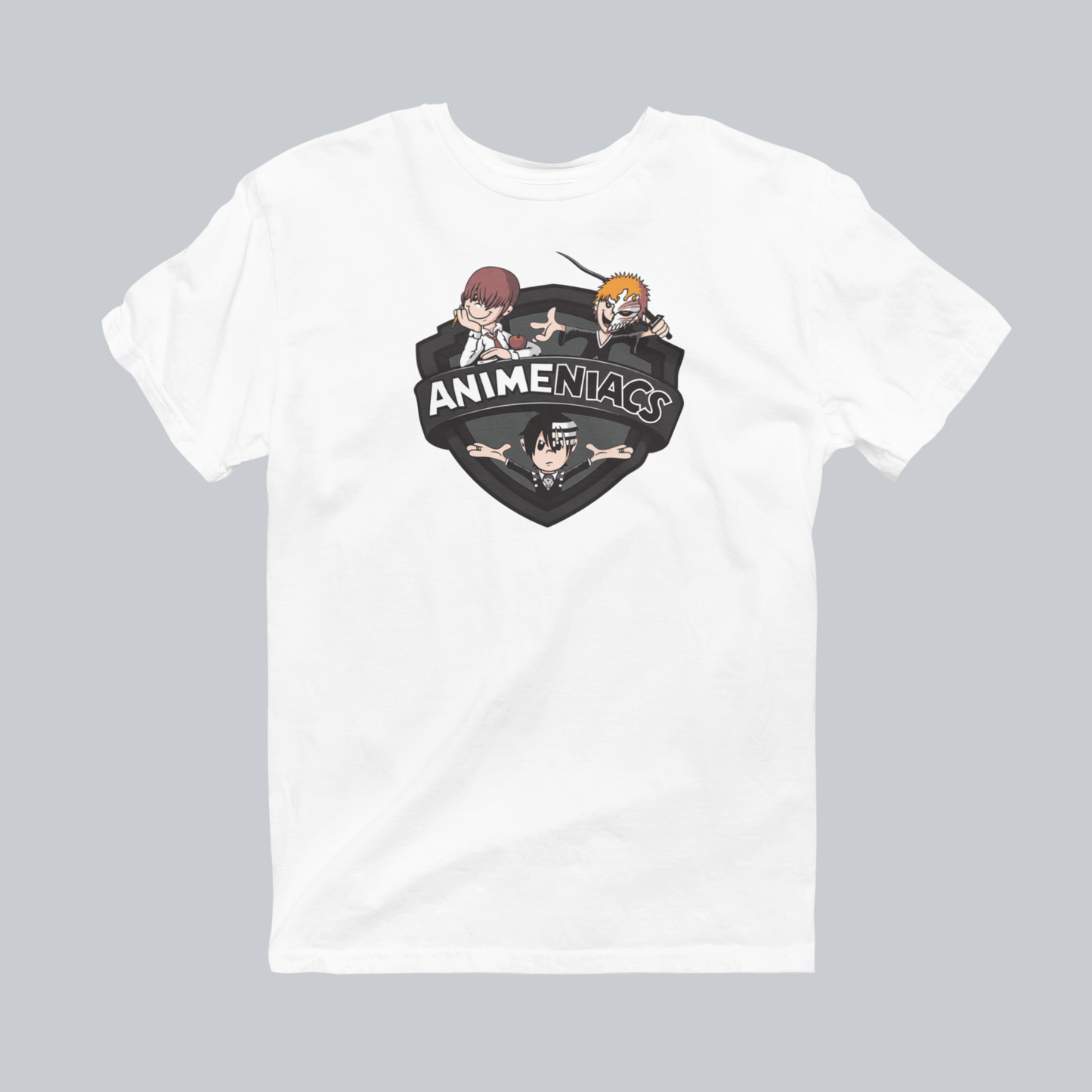 AniMENiacs: Afterlife Honors Society Premium Graphic Tee in white
