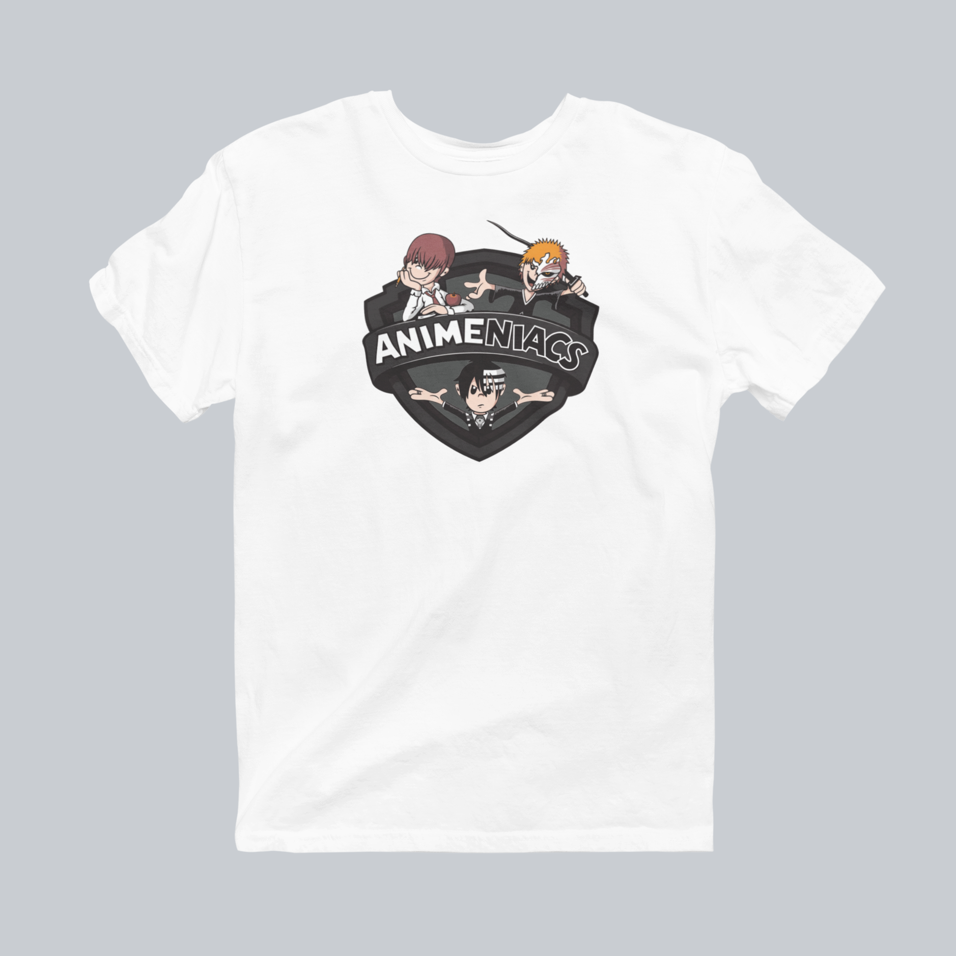 AniMENiacs: Afterlife Honors Society Premium Graphic Tee in white