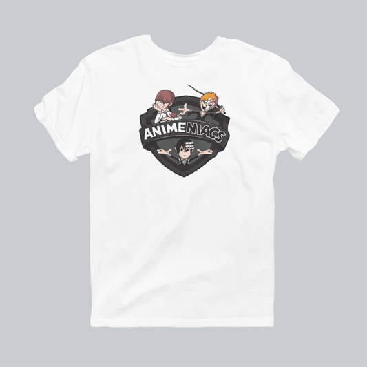 AniMENiacs: Afterlife Honors Society Premium Graphic Tee in white