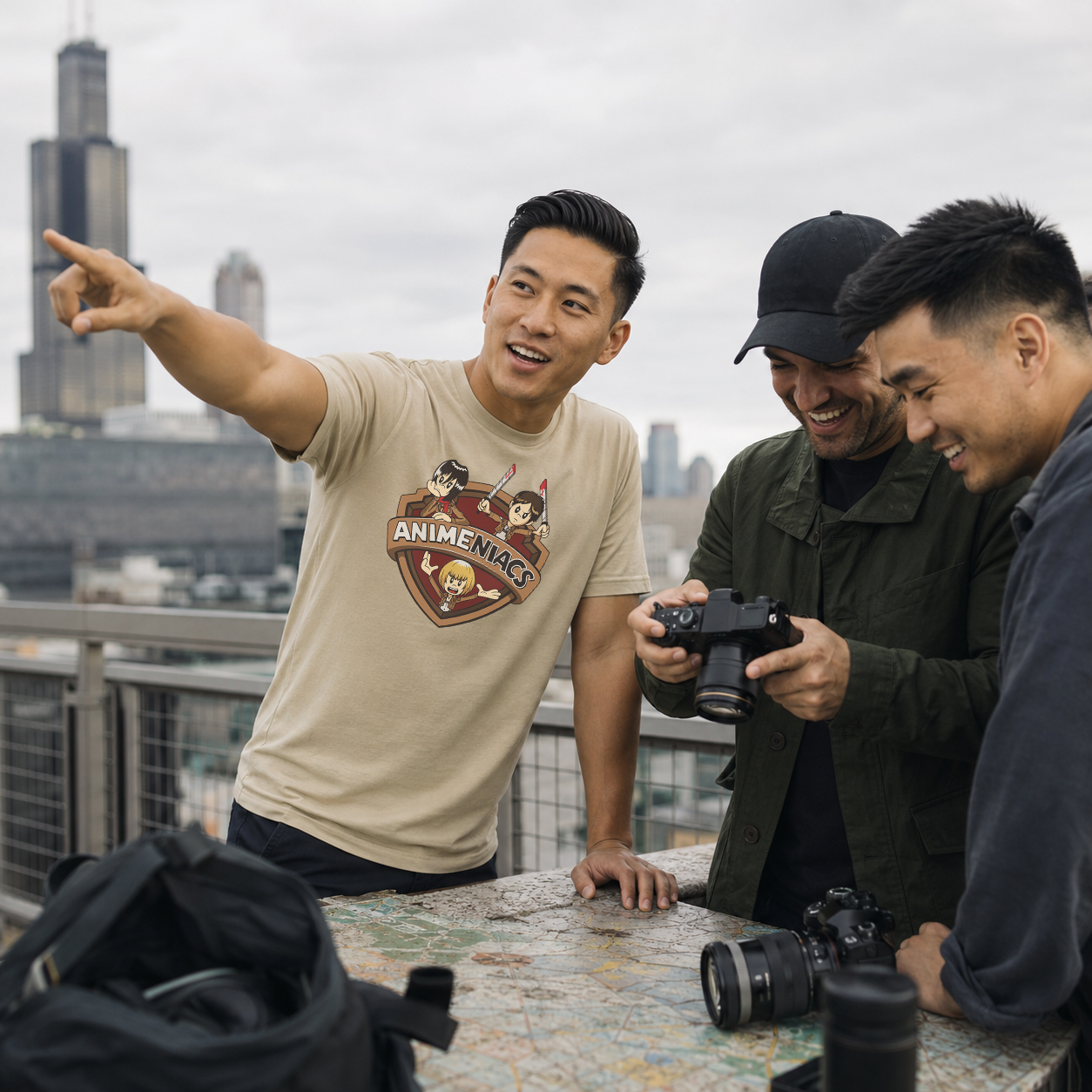 AniMENiacs: We Are the Titans Premium Graphic Tee lifestyle image