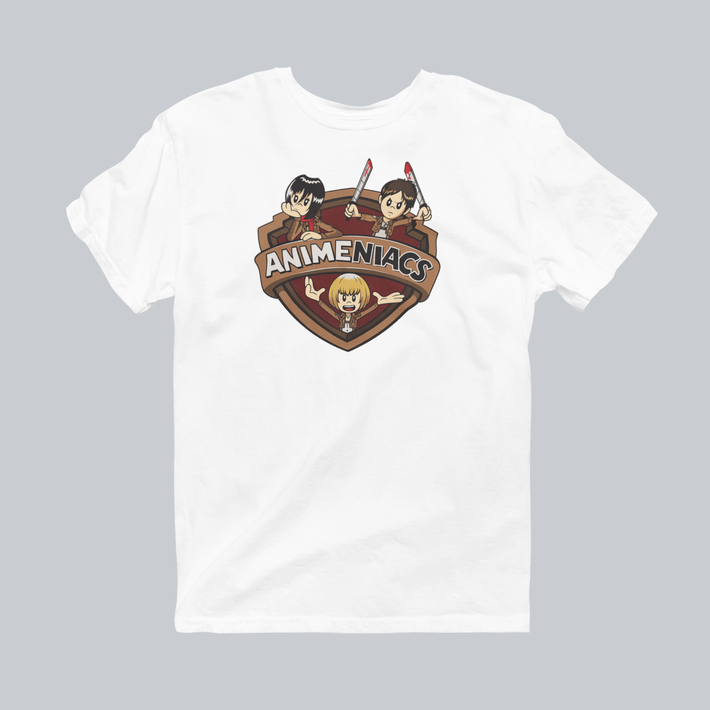 AniMENiacs: We Are the Titans Premium Graphic Tee in white