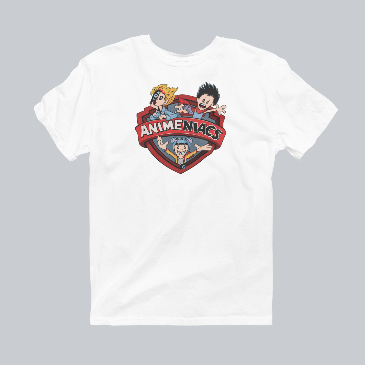 AniMENiacs: Wired, Wild & Wicked Premium Graphic Tee in white