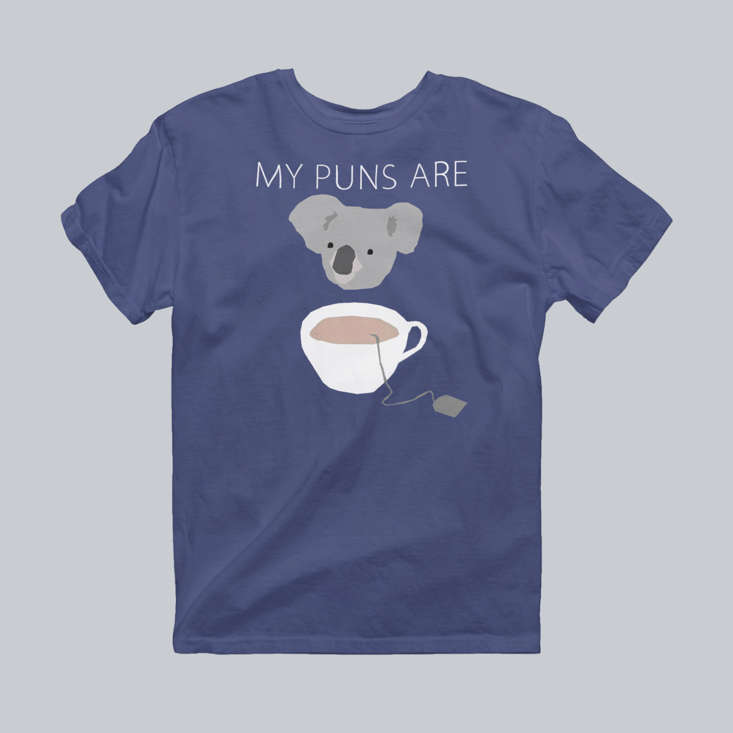 Koala Tea Premium Graphic Tee in purple by Phat & Nerdy