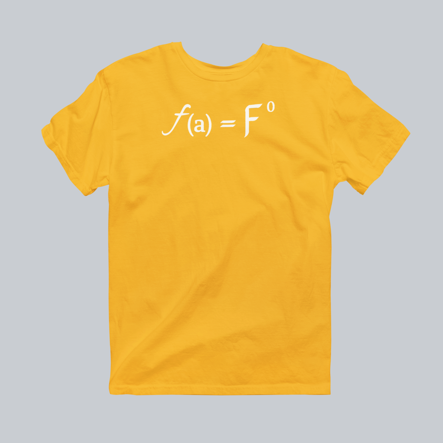 Calculated Risks Premium Graphic Tee in gold / white design