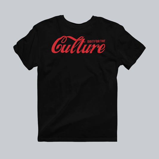 DO IT FOR THE CULTURE Iconic Premium T-Shirt in Black on approved gray background