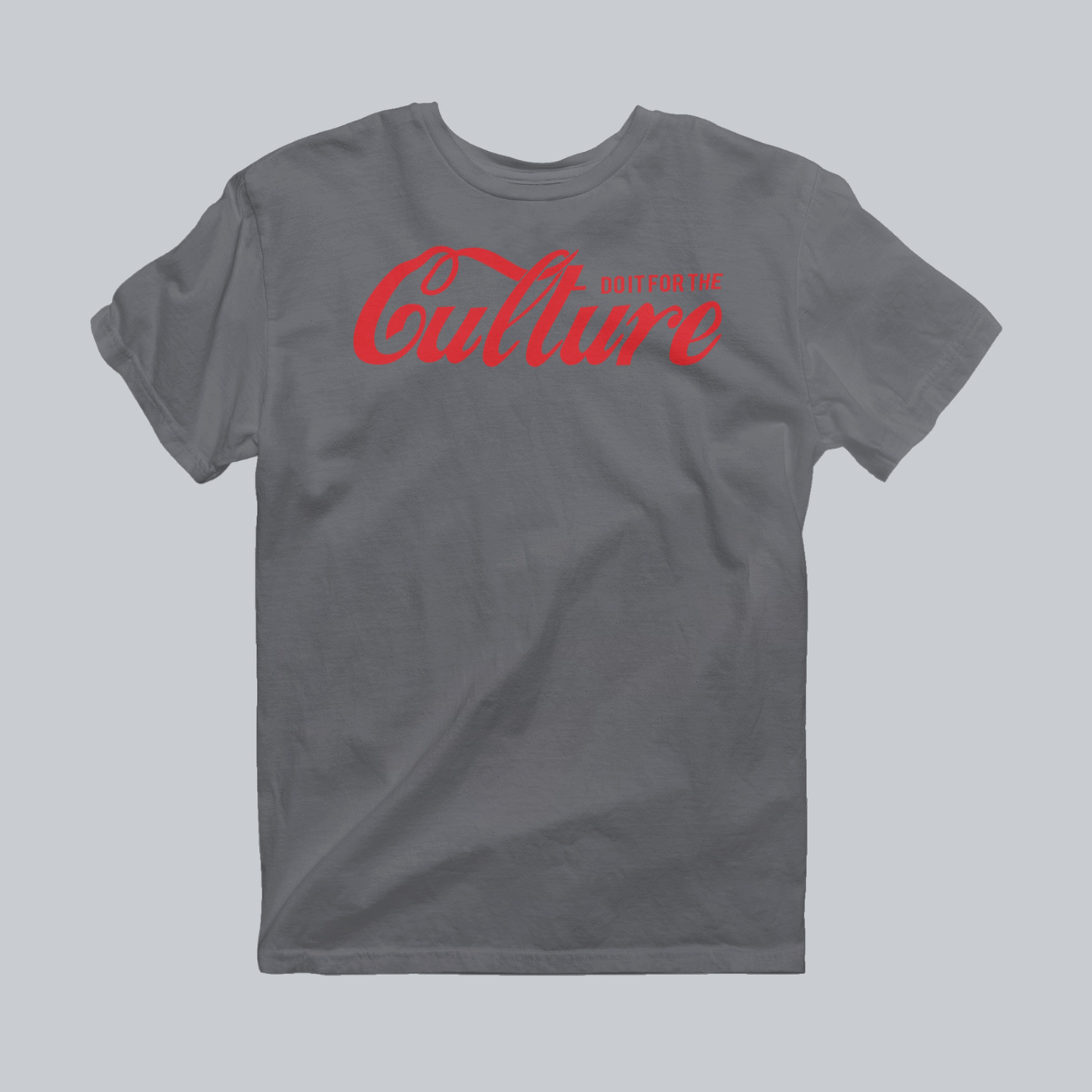 DO IT FOR THE CULTURE Iconic Premium T-Shirt in Charcoal on approved gray background