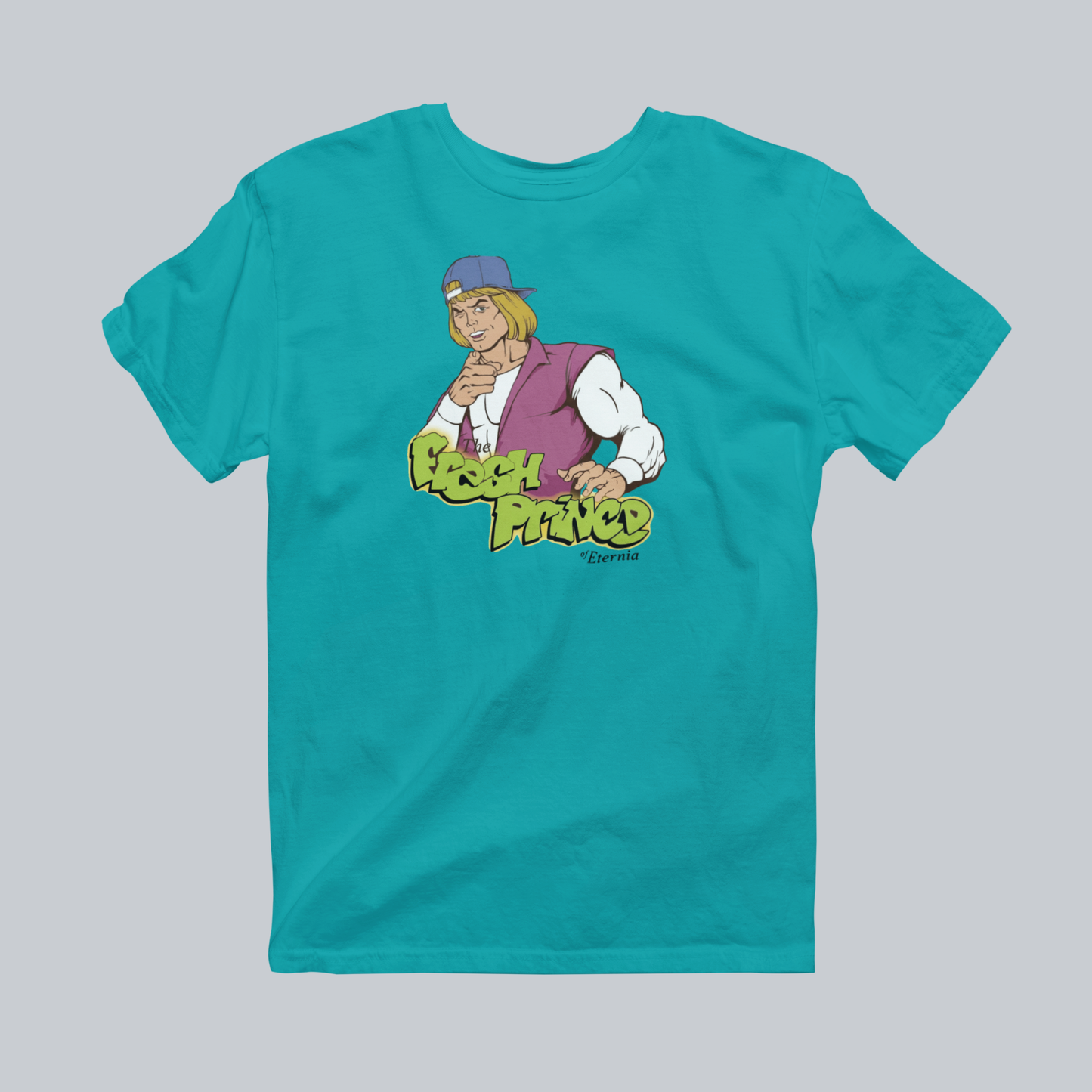 Fresh Prince Premium Graphic Tee in tropical blue