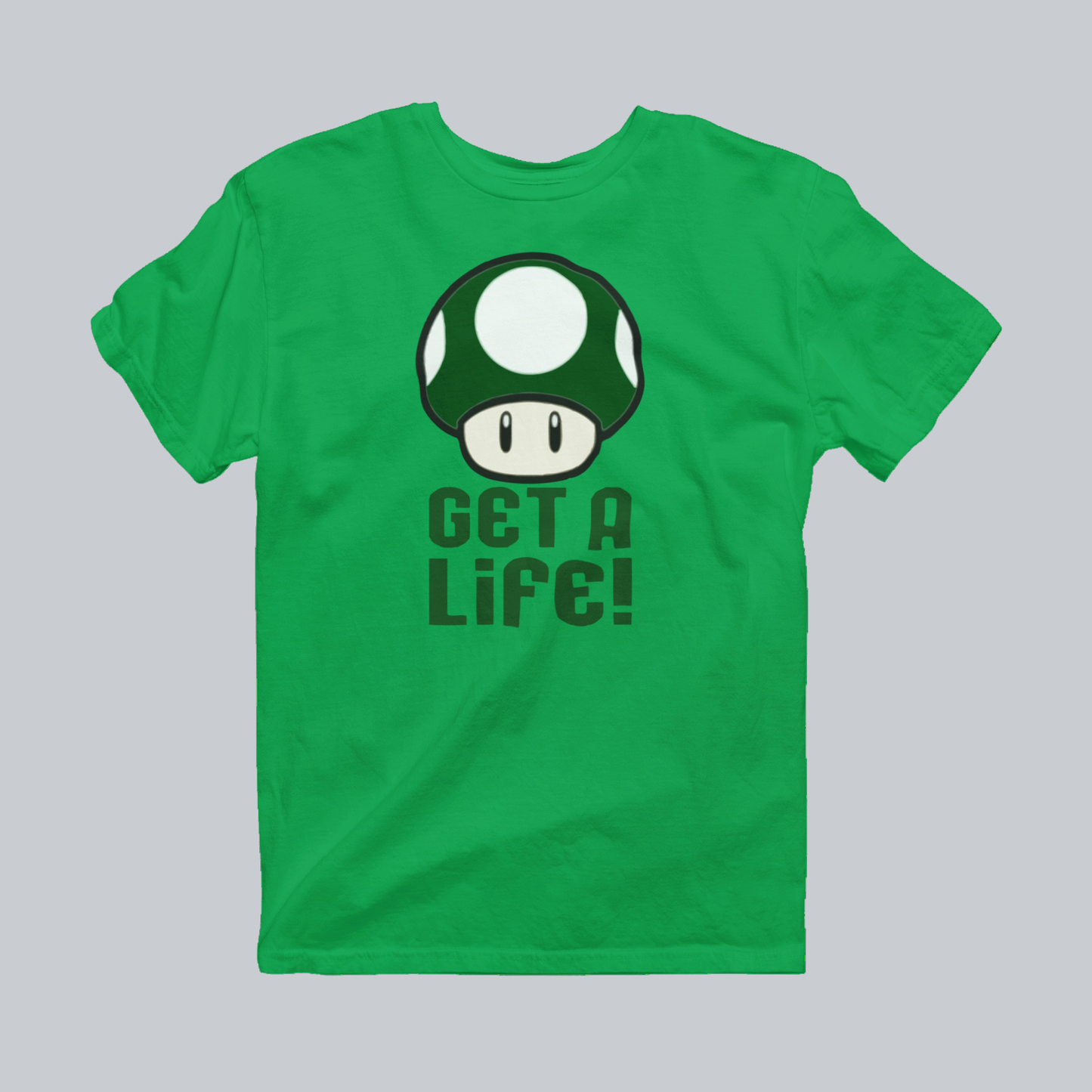 Get A Life Premium Graphic Tee in Irish green by Phat & Nerdy