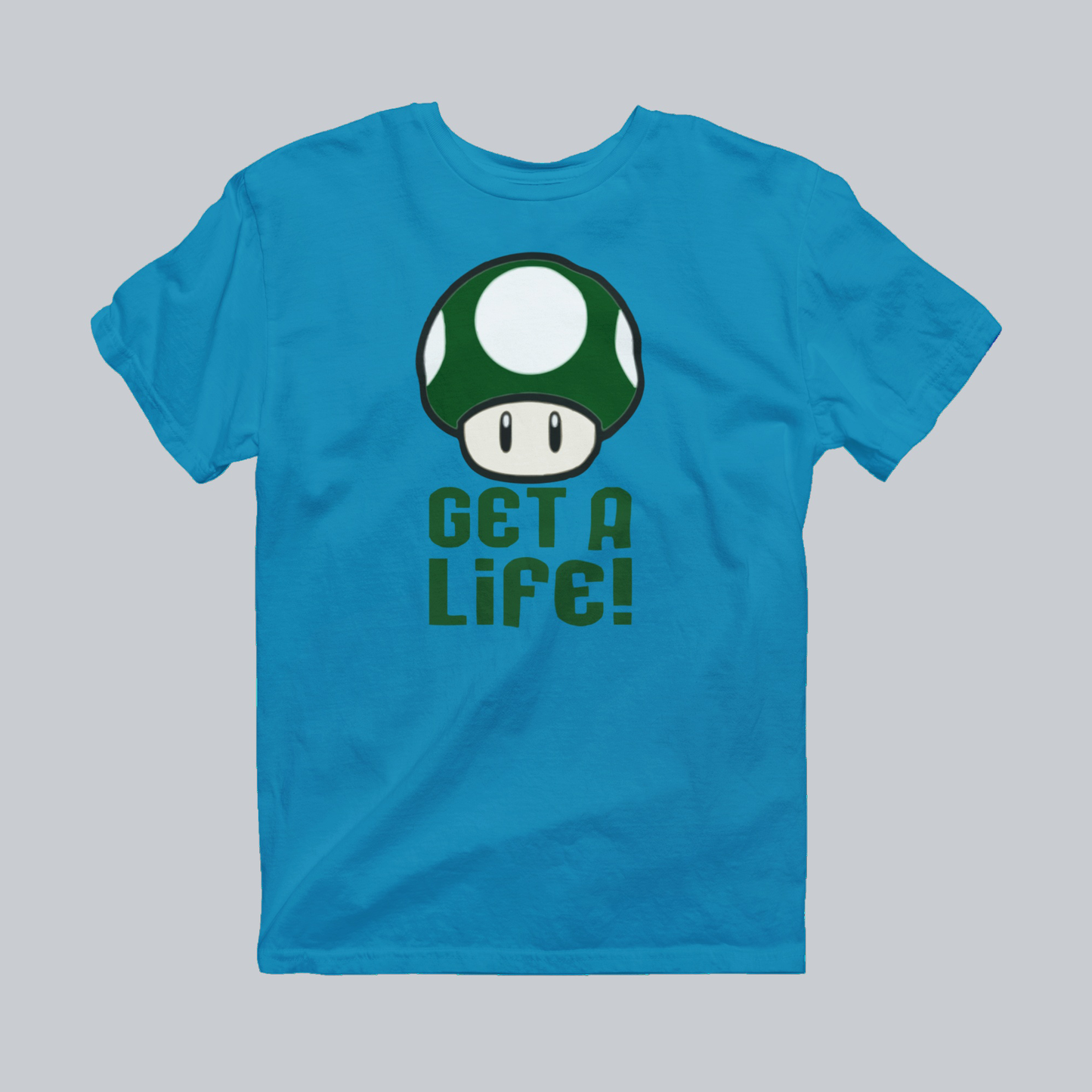 Get A Life Premium Graphic Tee in sapphire by Phat & Nerdy