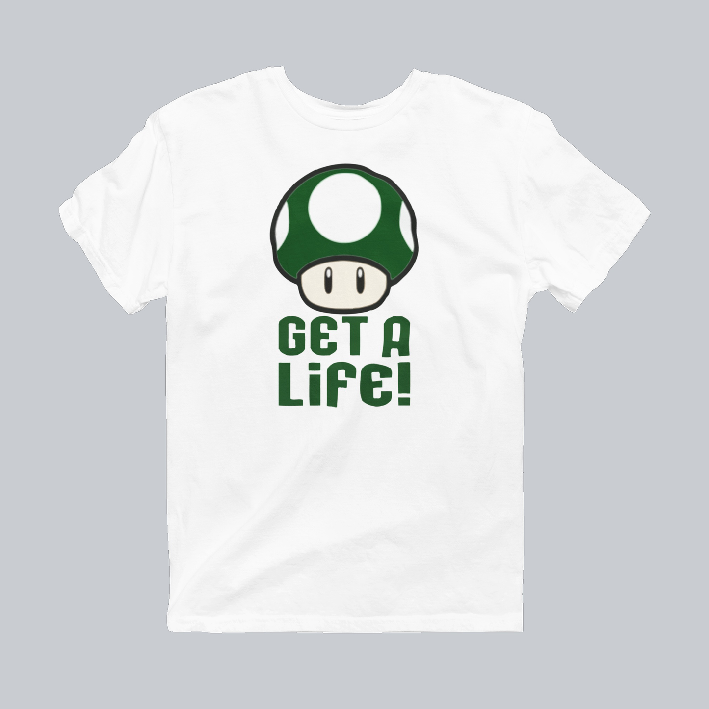 Get A Life Premium Graphic Tee in white by Phat & Nerdy