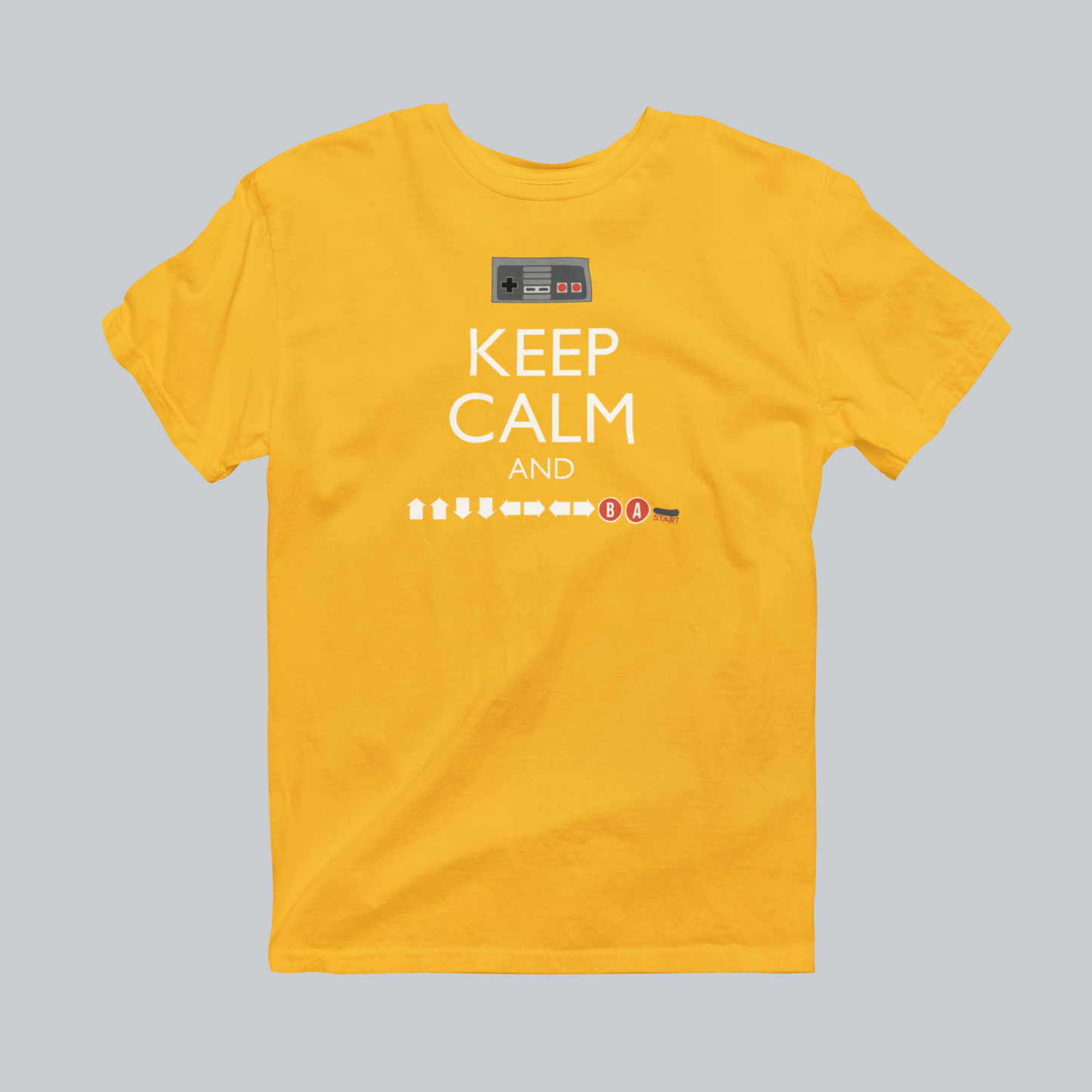 Keep Calm Premium Graphic Tee in gold