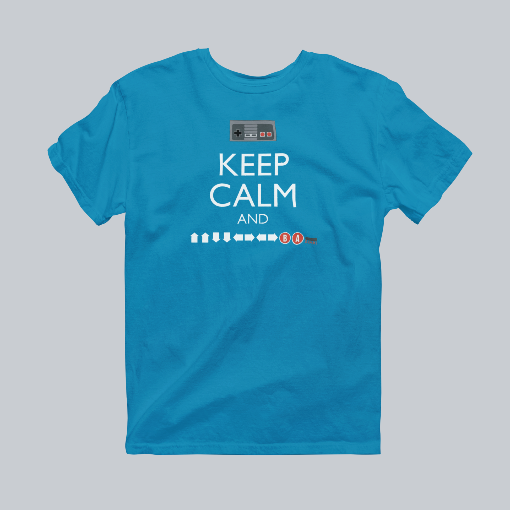 Keep Calm Premium Graphic Tee in sapphire