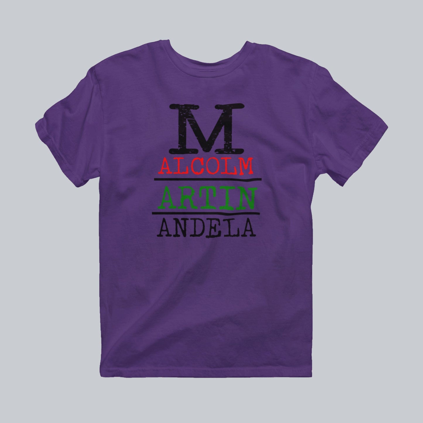 MALCOLM MARTIN MANDELA Legacy Premium T-Shirt in Purple