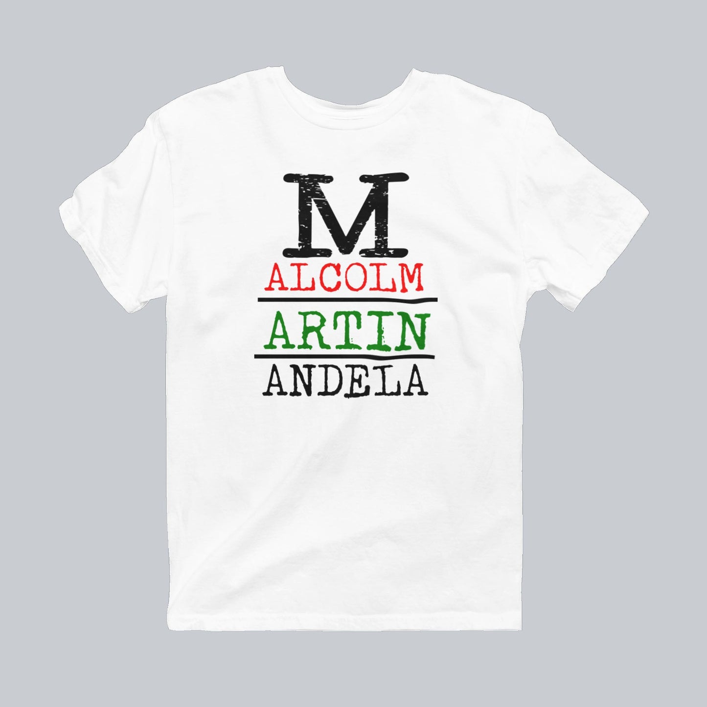 MALCOLM MARTIN MANDELA Legacy Premium T-Shirt in White
