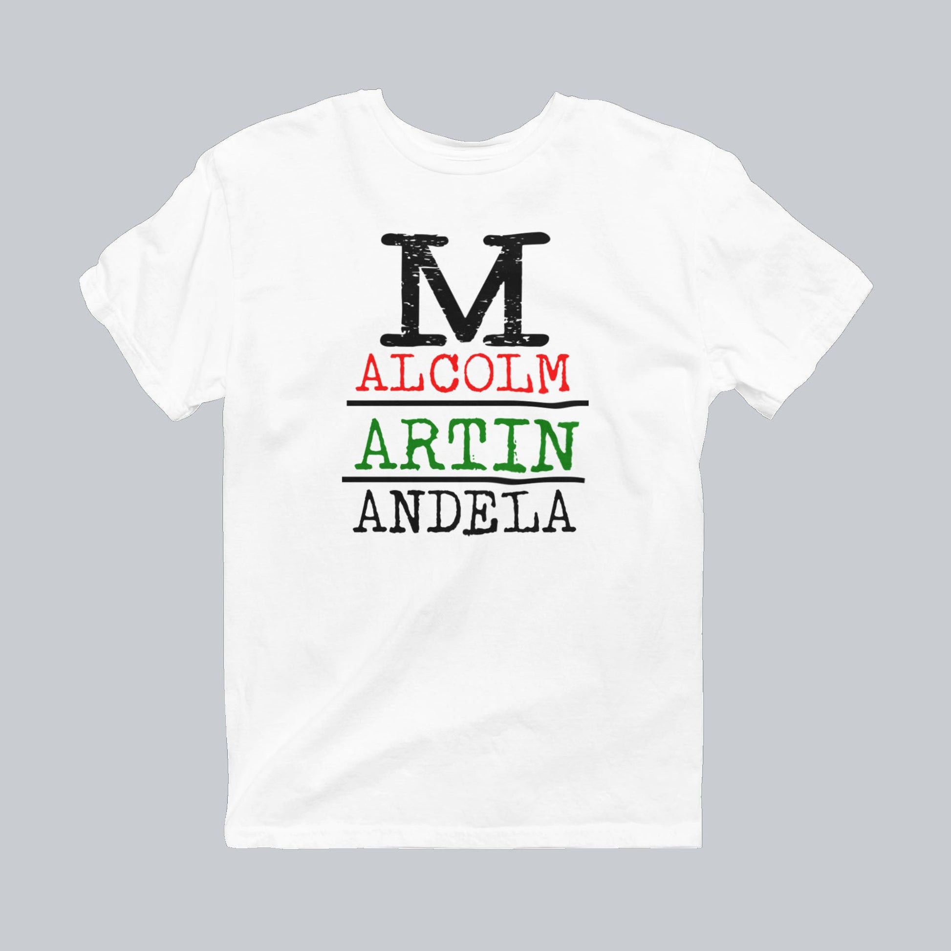 MALCOLM MARTIN MANDELA Legacy Premium T-Shirt in White