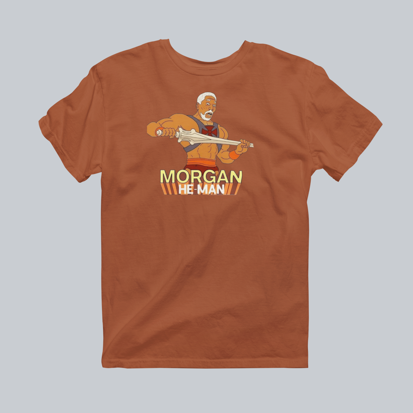 Morgan He-Man Premium Graphic Tee in fan texas orange