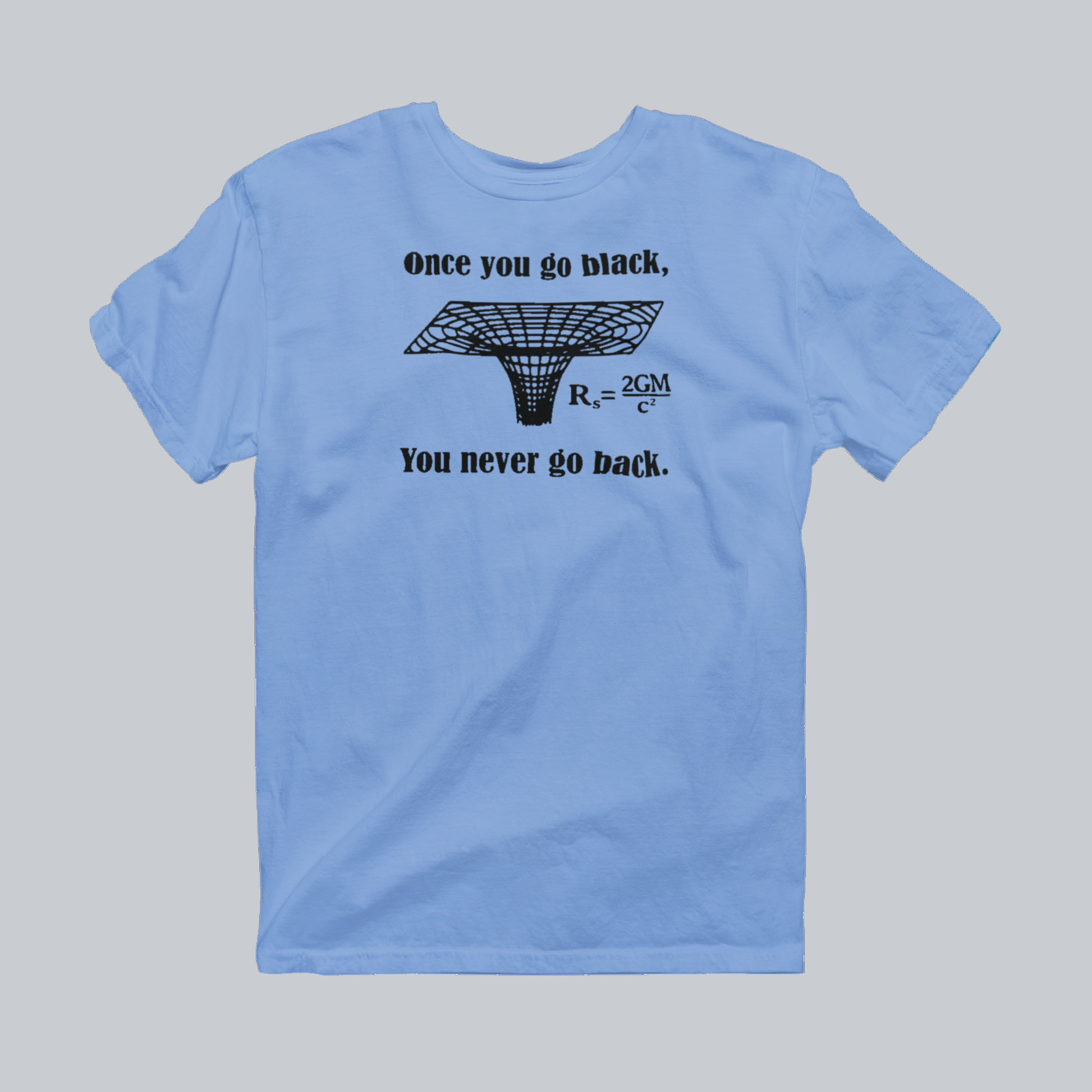 Once You Go Black Premium Graphic Tee in Carolina blue by Phat & Nerdy