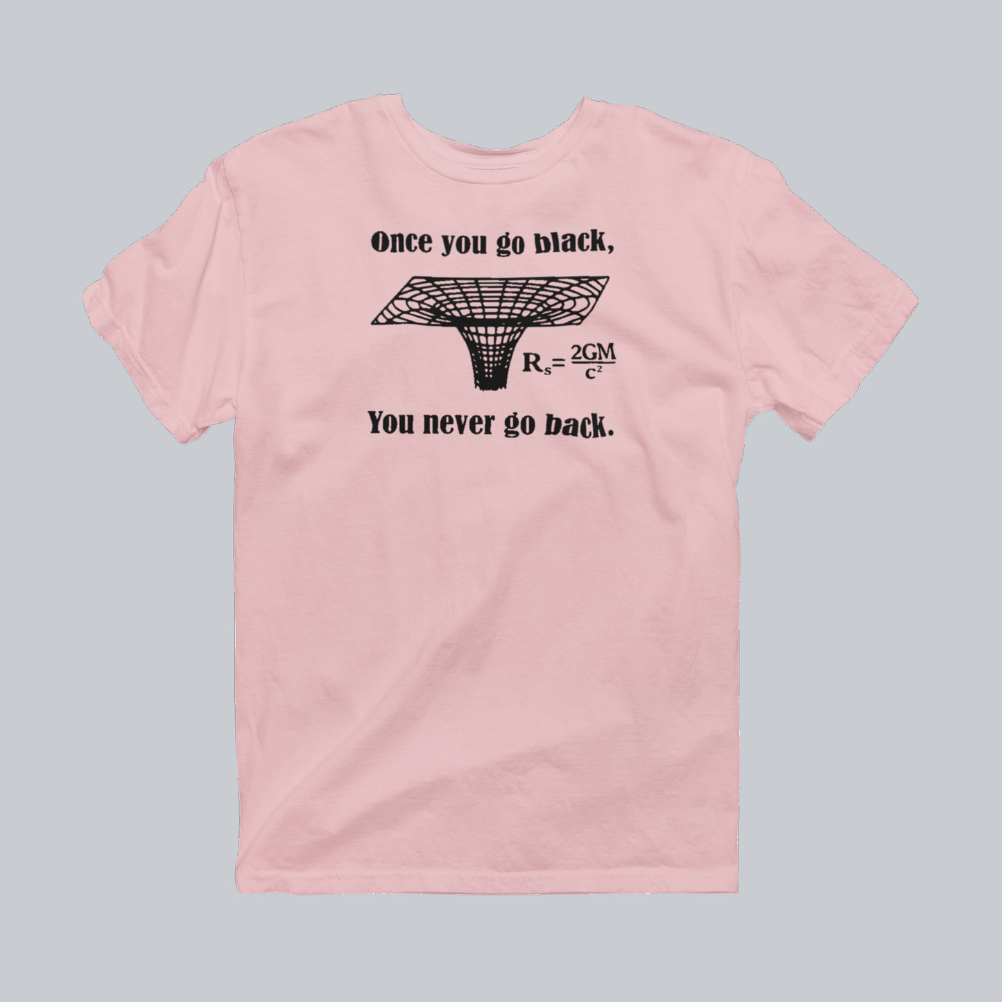 Once You Go Black Premium Graphic Tee in light pink by Phat & Nerdy