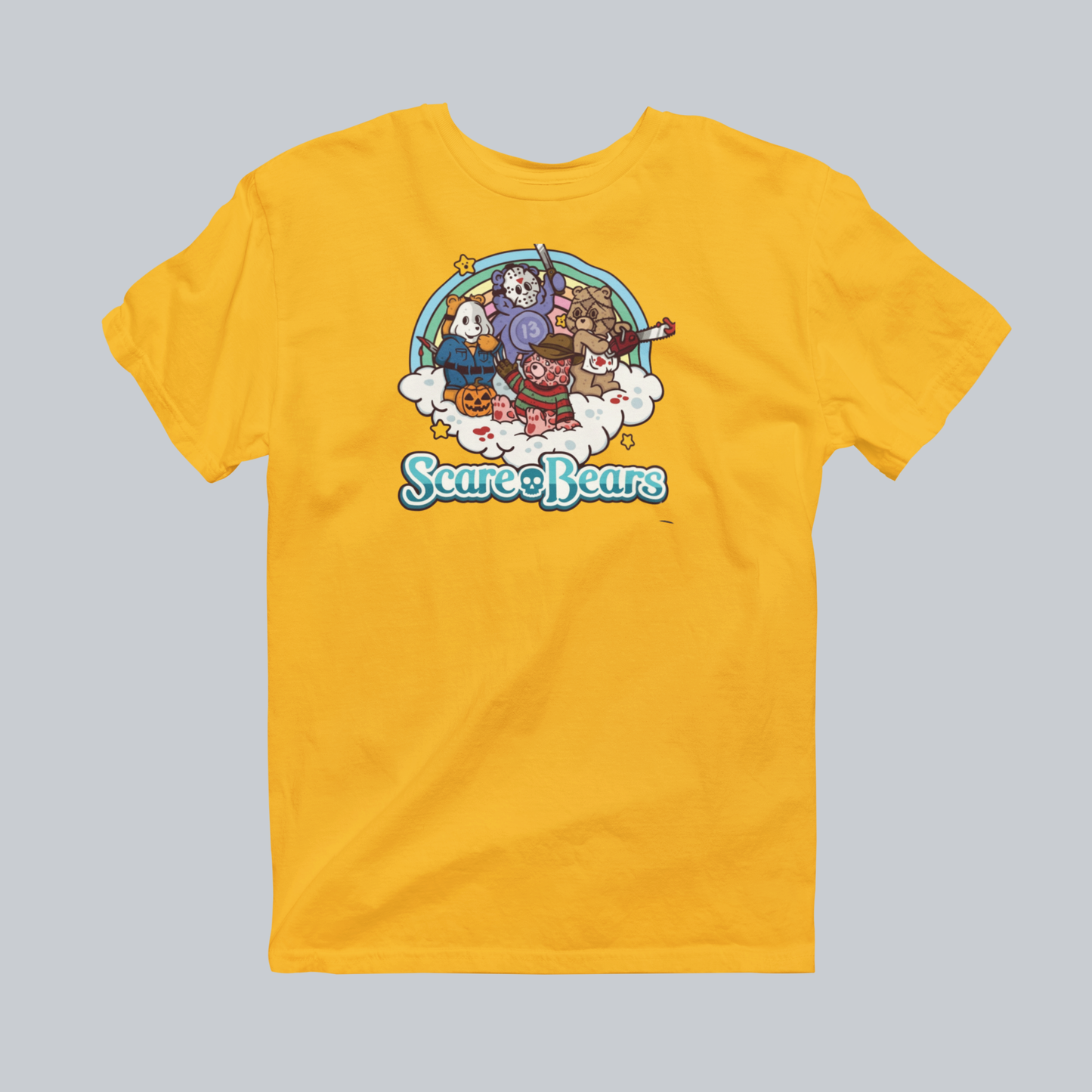 Scare Bears Premium Graphic Tee in gold