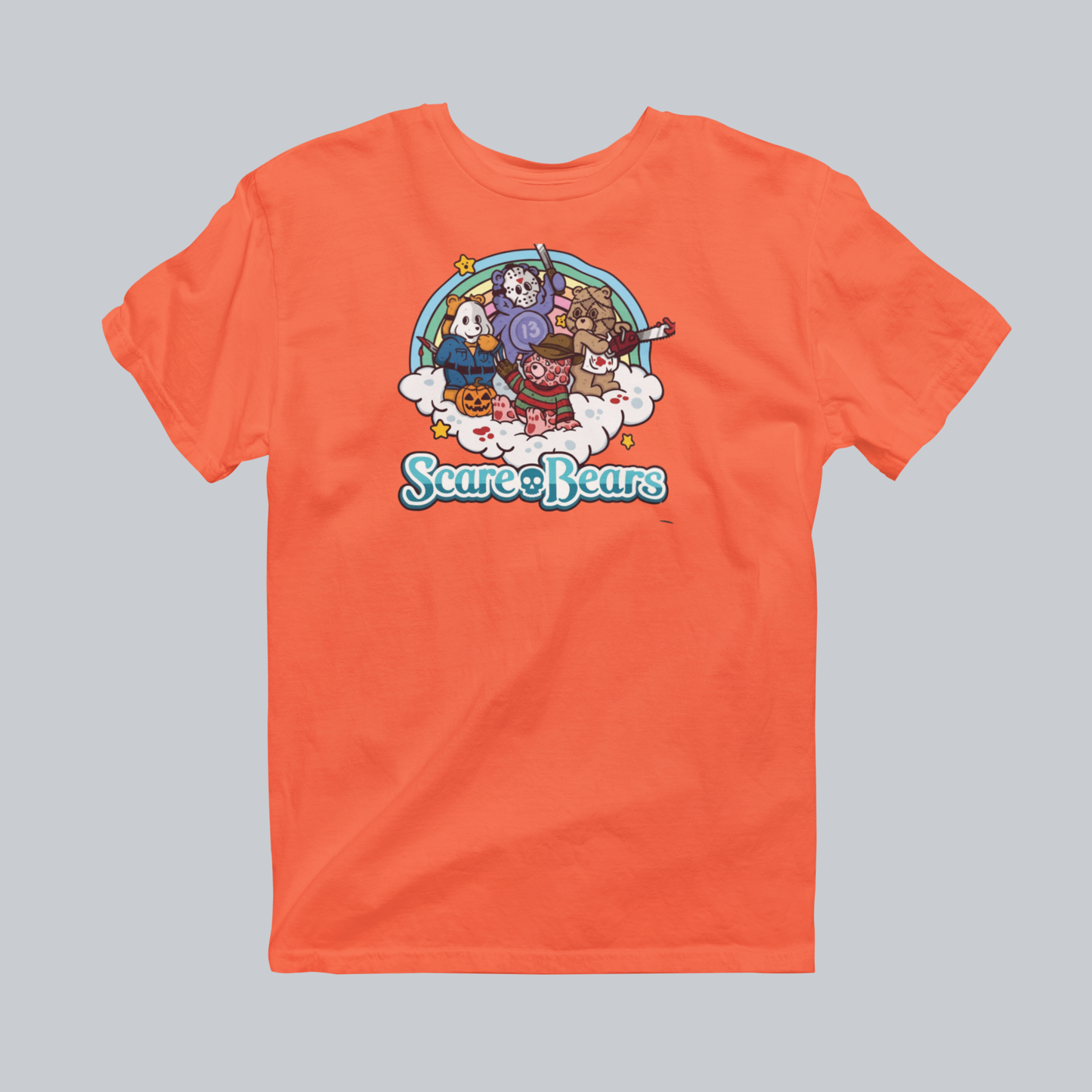 Scare Bears Premium Graphic Tee in orange