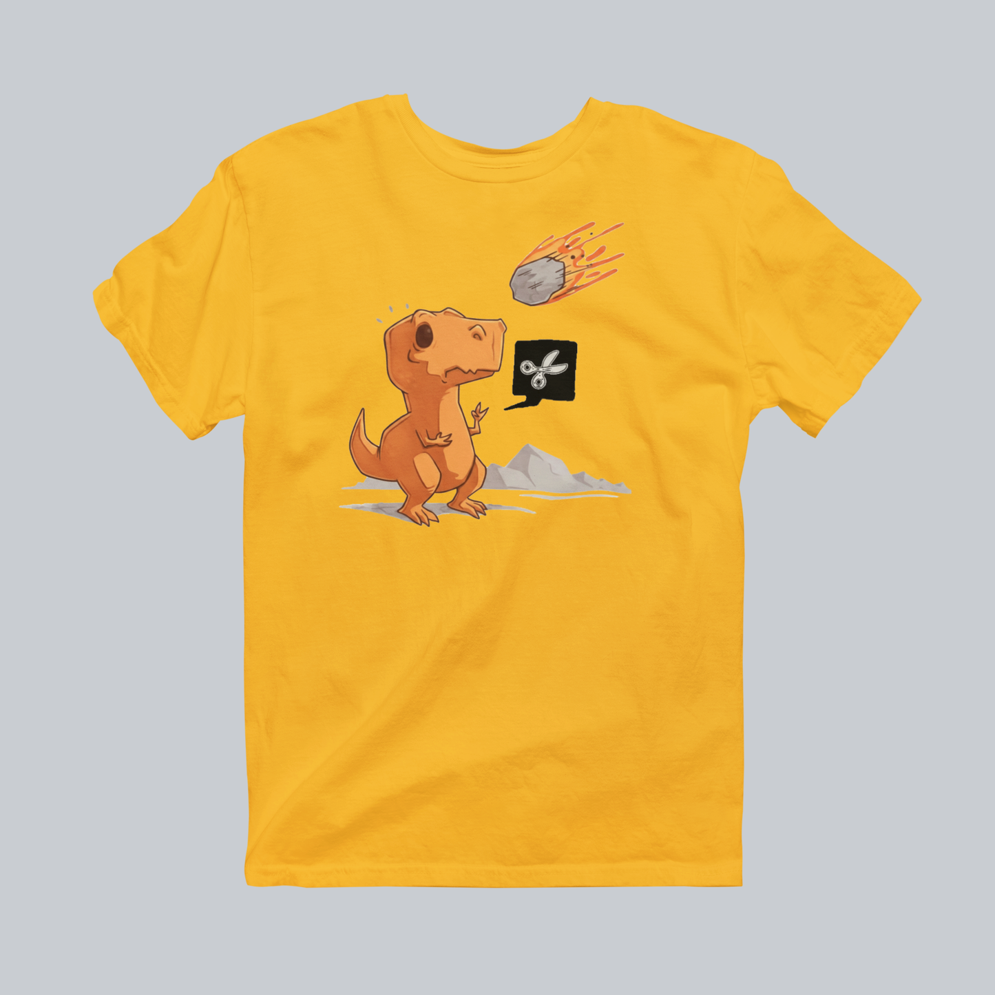 Scissors Paper Rock Premium Graphic Tee in gold