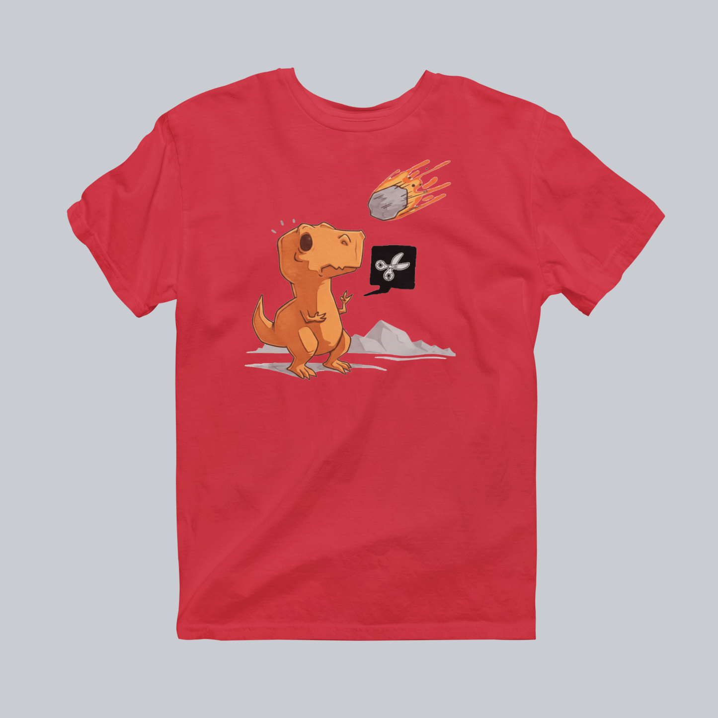 Scissors Paper Rock Premium Graphic Tee in red