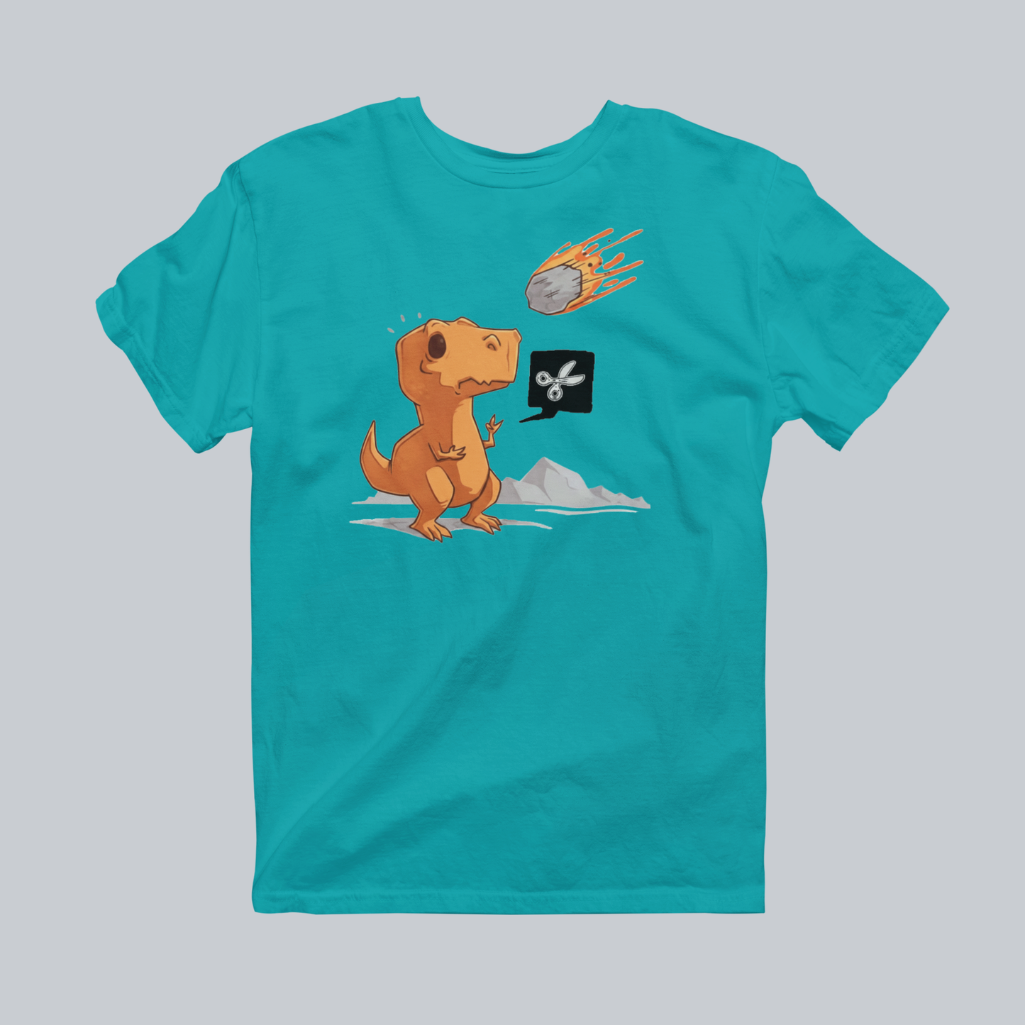 Scissors Paper Rock Premium Graphic Tee in tropical blue
