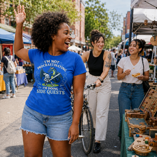 Side Quests Premium Graphic Tee lifestyle image