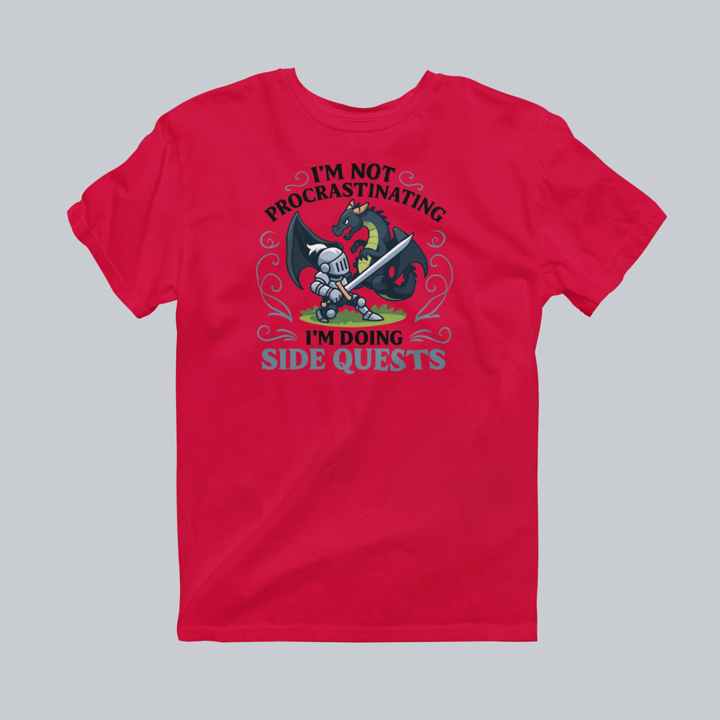 Side Quests Premium Graphic Tee in red