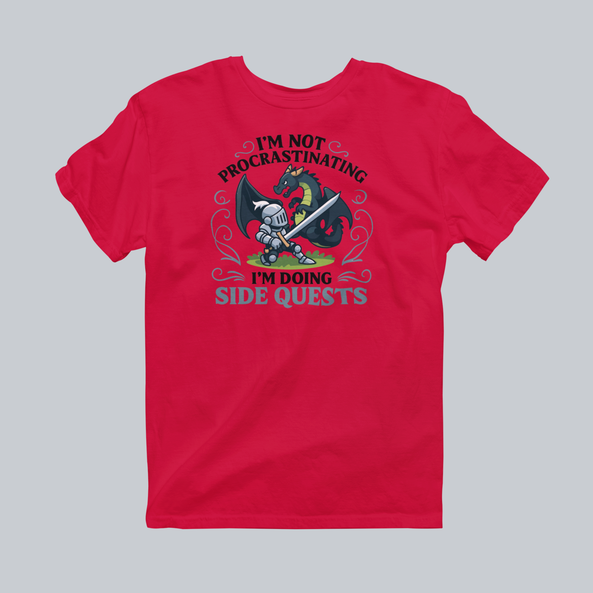 Side Quests Premium Graphic Tee in red